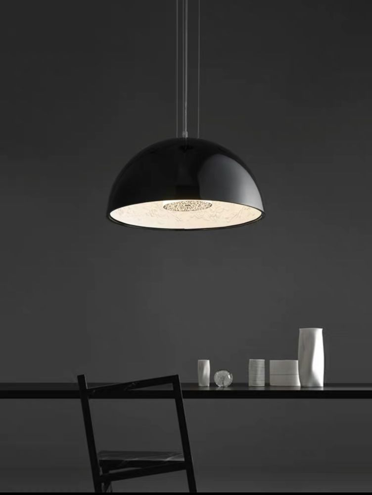 Люстра підвісна світлодіодна Garden Lamp діаметр 40 см чорна