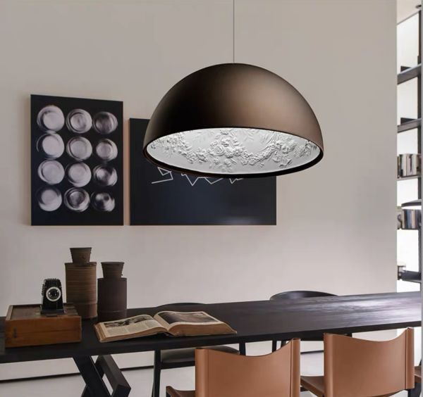 Люстра підвісна світлодіодна Garden Lamp діаметр 60 см коричневий