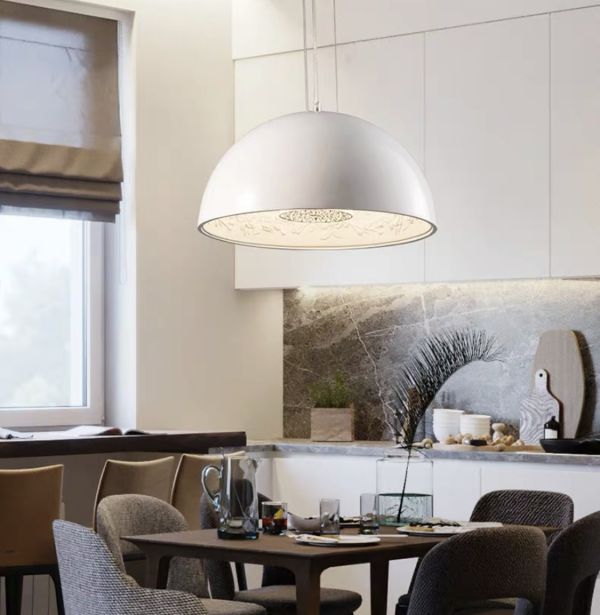 Люстра підвісна світлодіодна Garden Lamp діаметр 60 см біла
