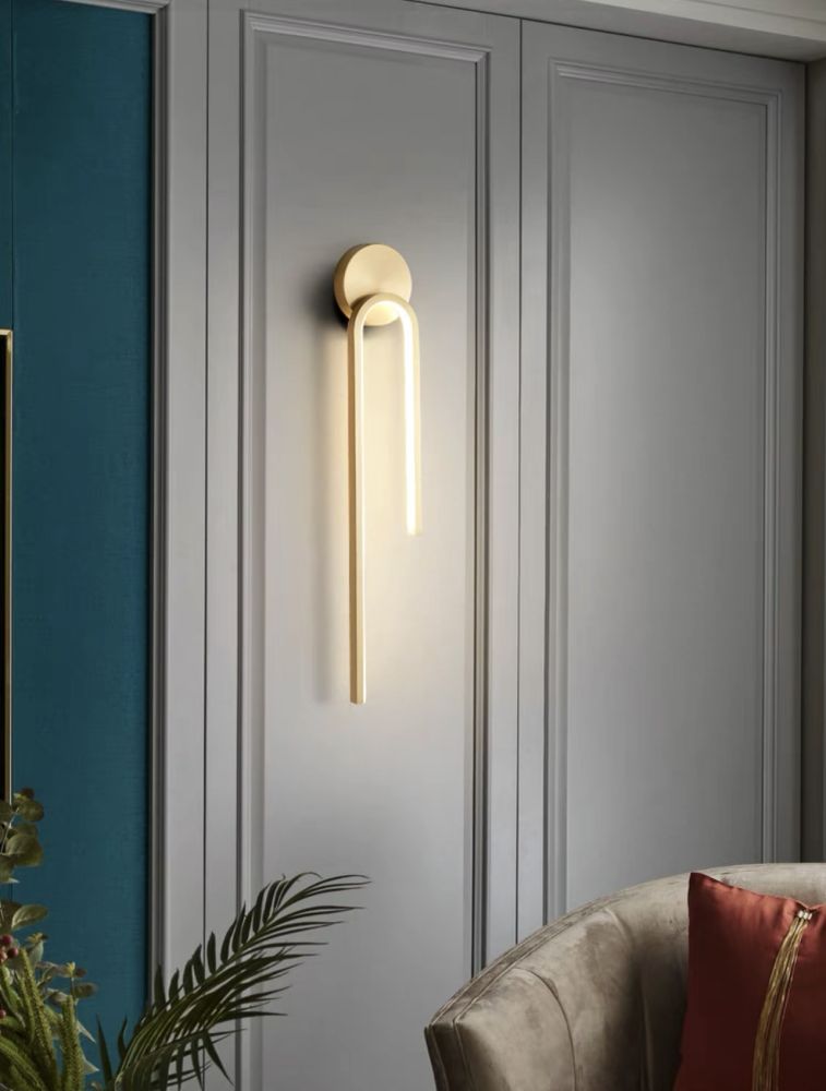 Світлодіодна бра Hook led Lamp в золотому кольорі