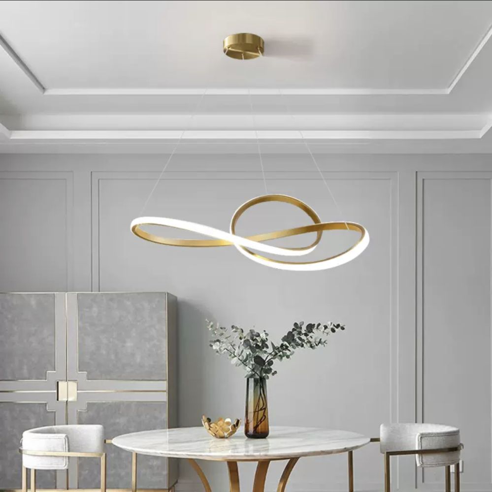 Підвісна світлодіодна бронзова люстра Pin Lamp