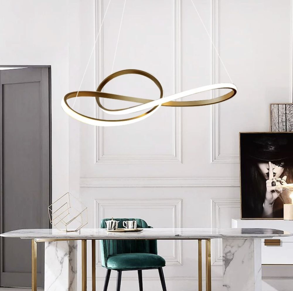 Підвісна світлодіодна бронзова люстра Pin Lamp
