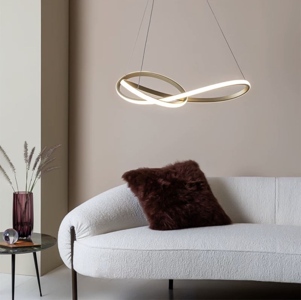Підвісна світлодіодна бронзова люстра Pin Lamp