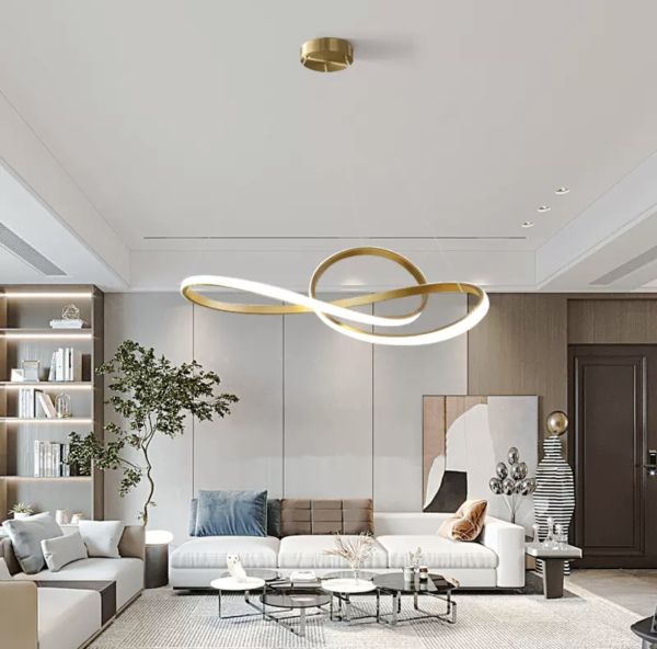 Підвісна світлодіодна бронзова люстра Pin Lamp