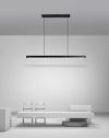 Видовжена на тросах люстра Line Led lamp в чорному кольорі