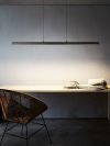 Видовжена на тросах люстра Line Led lamp в чорному кольорі