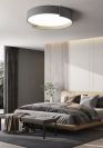 Cвітлодіодна потолочна люстра Circle Moony led lamp в сірому кольорі 25W