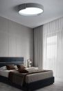 Cвітлодіодна потолочна люстра Circle Moony led lamp в сірому кольорі 25W