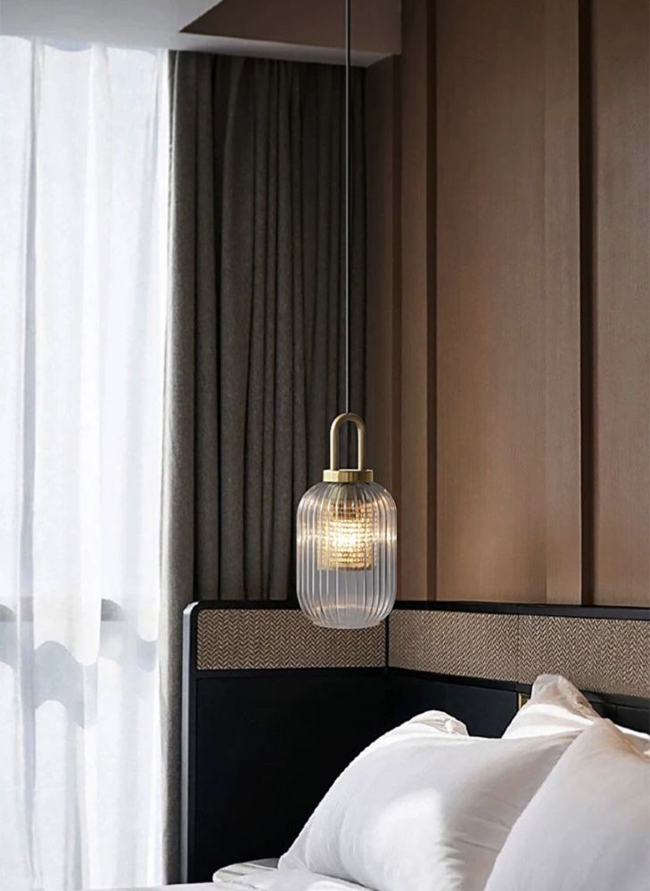 Світильник підвісний Fridi Lamps бронза прозорий Ø 14 см