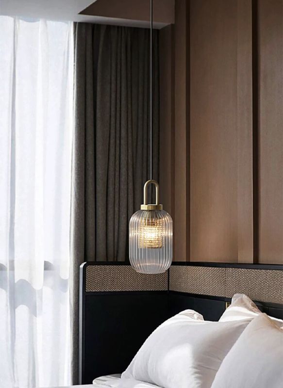 Світильник підвісний Fridi Lamps бронза прозорий Ø 14 см