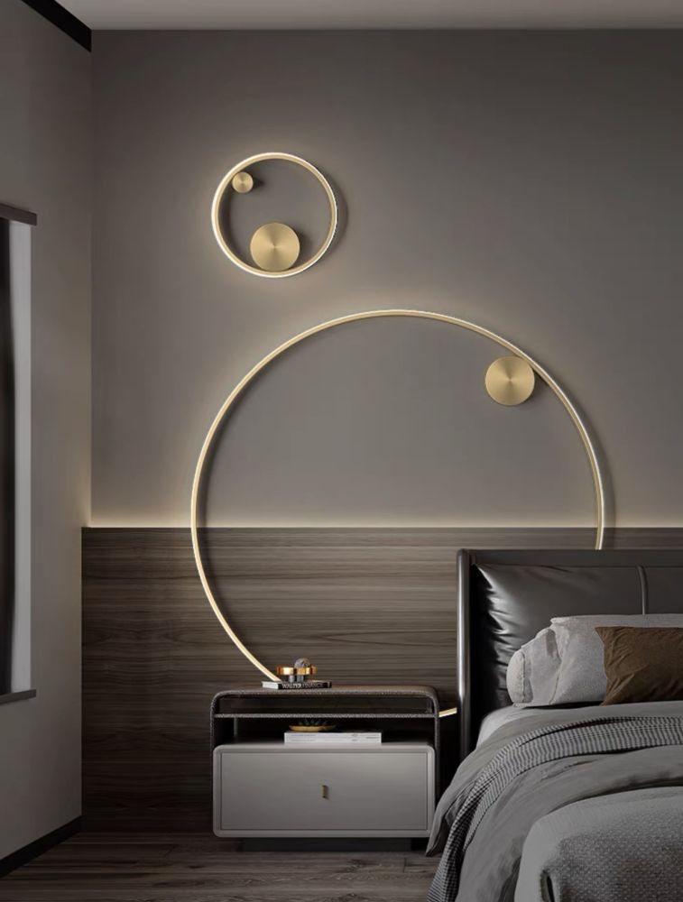 Світлодіодна бра Round Led у формі кола Ø 100 см бронза