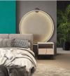 Настінний чорний світильник Round Led Black Ø 100 см