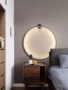 Настінний чорний світильник Round Led Black Ø 80 см