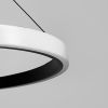 LED люстра підвісна в кільцевому чорному корпусі  50 см