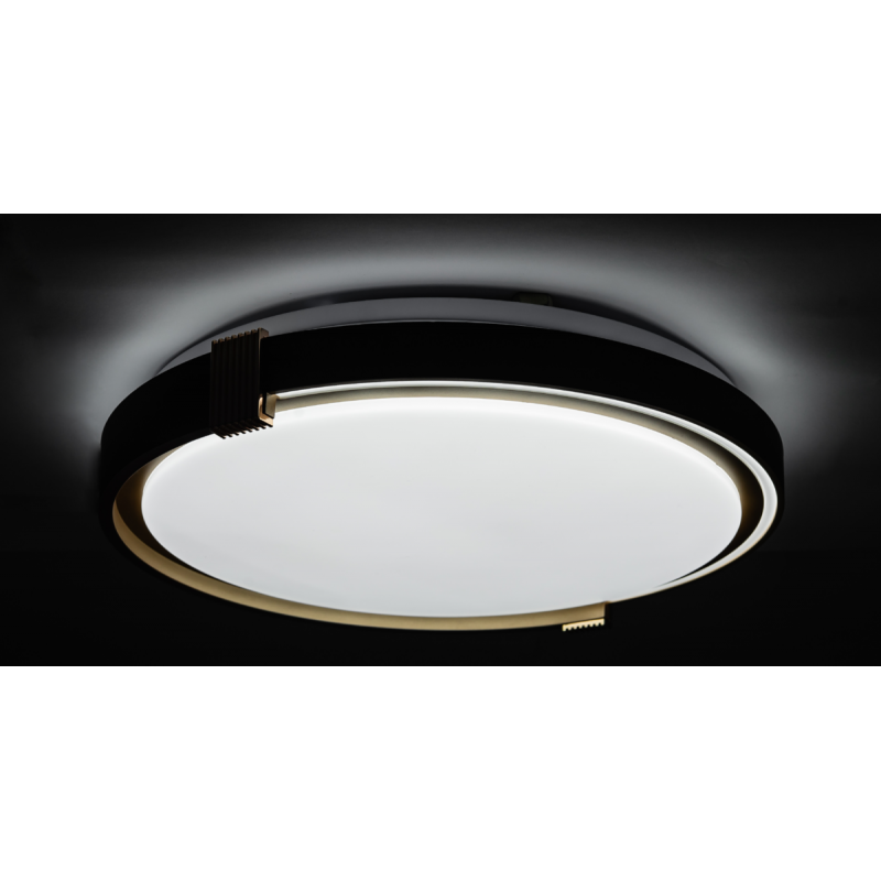 LED Світильник COLISEUM 60Вт чорне золото з пультом