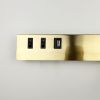 Латунне бра з поворотним спотом справа + розʼєм USB WJ 028/2 L AB (лівий)