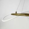 Латунна кільцева люстра з гнучкою LED стрічкою Ø95 см (кільце 60 см) JU 22N-600 AB