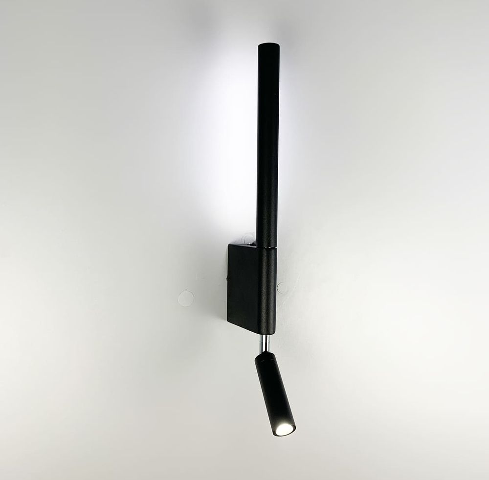 Бра Mantra Torch чорний з вимикачем на корпусі  WS 1G BK