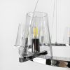 Підвісна срібна кільцева люстра PAUILLAC 80 см 8 плафонів