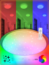 RGB смарт світильник з пультом SATURN 25W RGB круглий