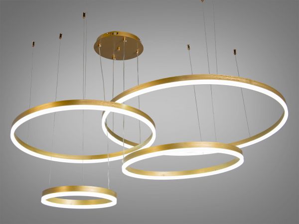 Світлодіодна люстра на тросах LED бронза пульт 157Вт