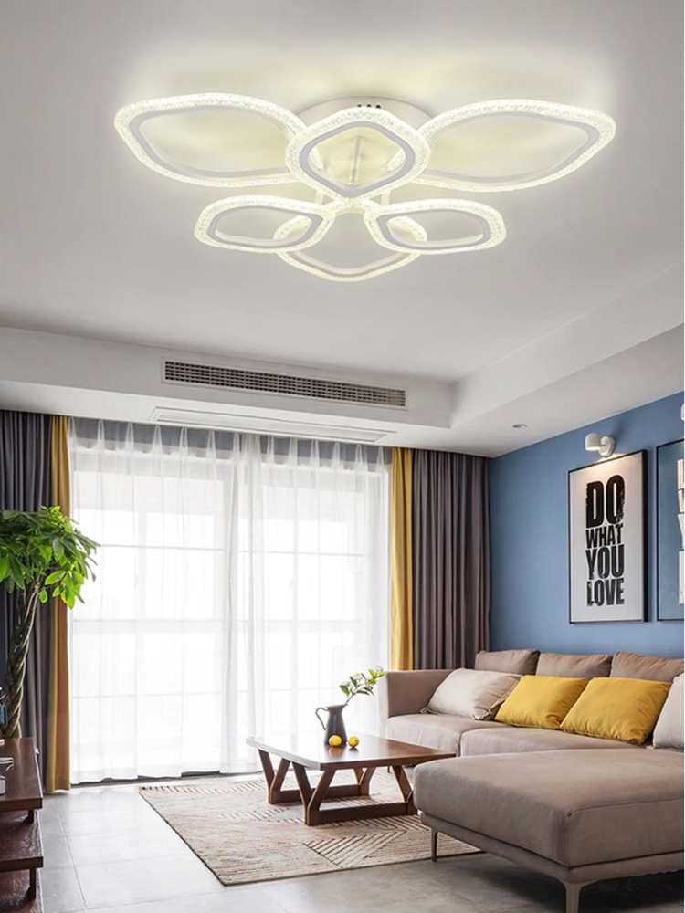 Люстра стельова світлодіодна з пультом та мобільним додатком AZALIA RGB 80W