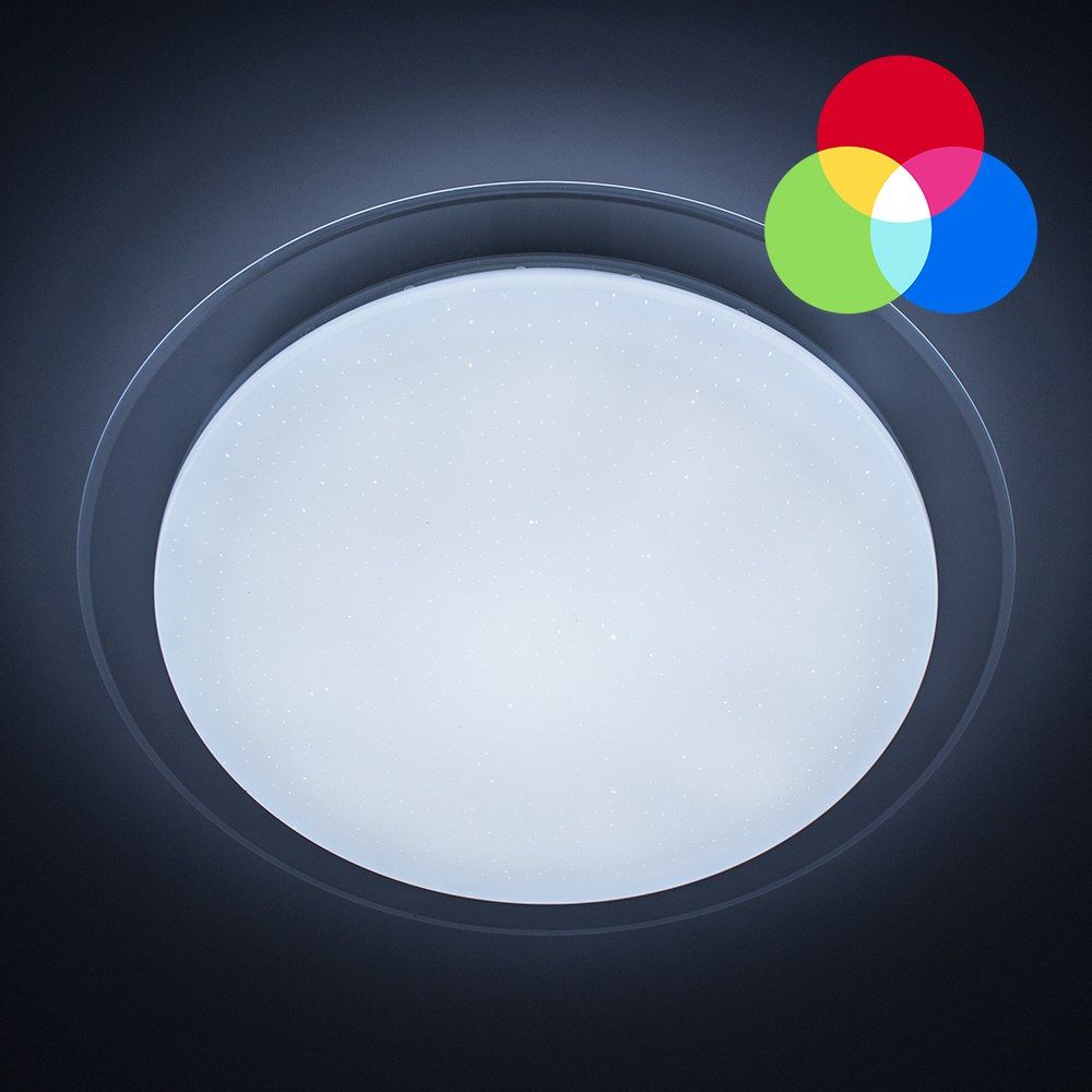 RGB смарт світильник з пультом SATURN 60W Ø 42 см