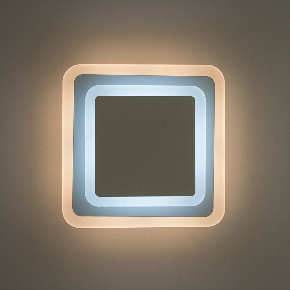 Світильник світлодіодний настінний, бра GEOMETRIA SQUARE 12W WHITE