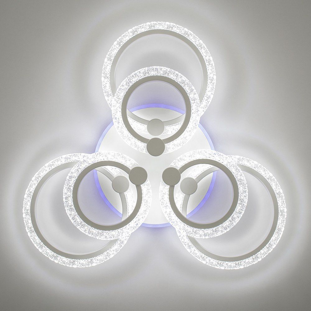 Люстра біла світлодіодна з пультом LILY RGB Ø 60 см 90W