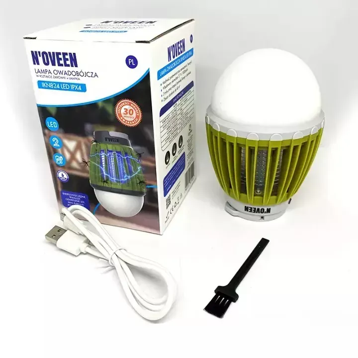 Світлодіодна акумуляторна лампа від комарів Noveen IKN824 LED ІРХ4 + Браслет від комарів у подарунок