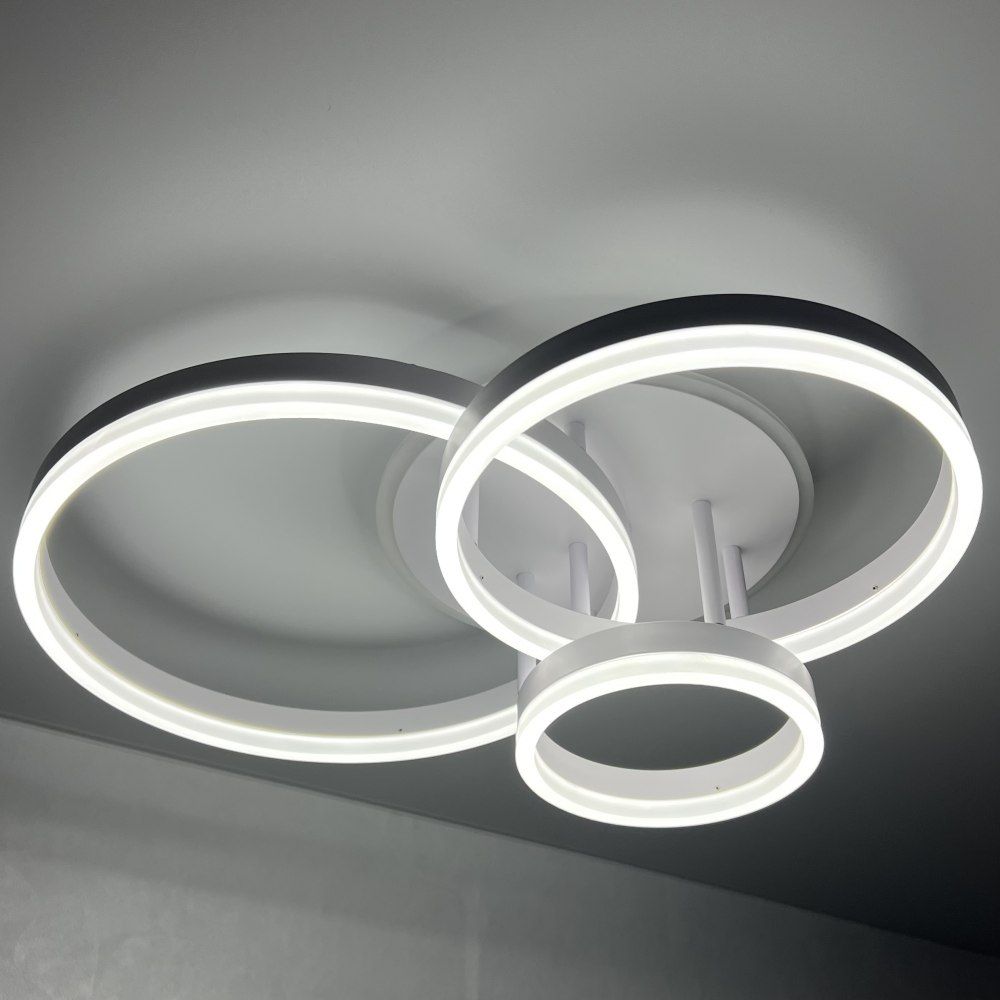 Стельова з пультом світлодіодна люстра GENNY ROUND RGB 80W 4R біла