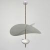 Світильник дизайнерський у білому корпусі із латунною трубкою  60 см