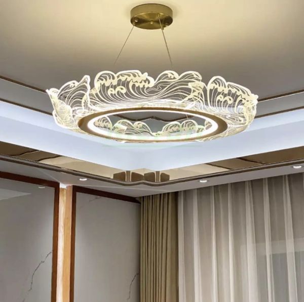 Підвісна люстра з прозорими пелюстками з акрилу  D 5022 85 см