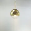 Підвісний світильник Bollo Ball зі скляного плафону золото діаметр 15 см