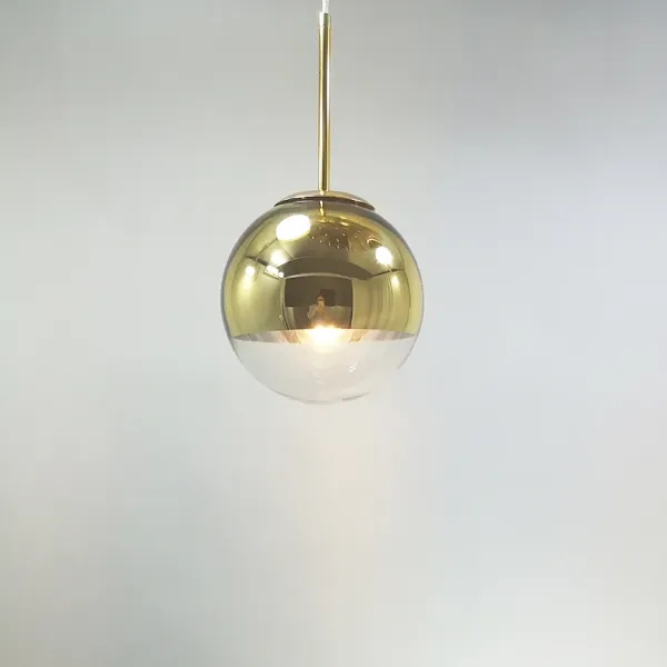 Підвісний світильник Bollo Ball зі скляного плафону золото діаметр 15 см