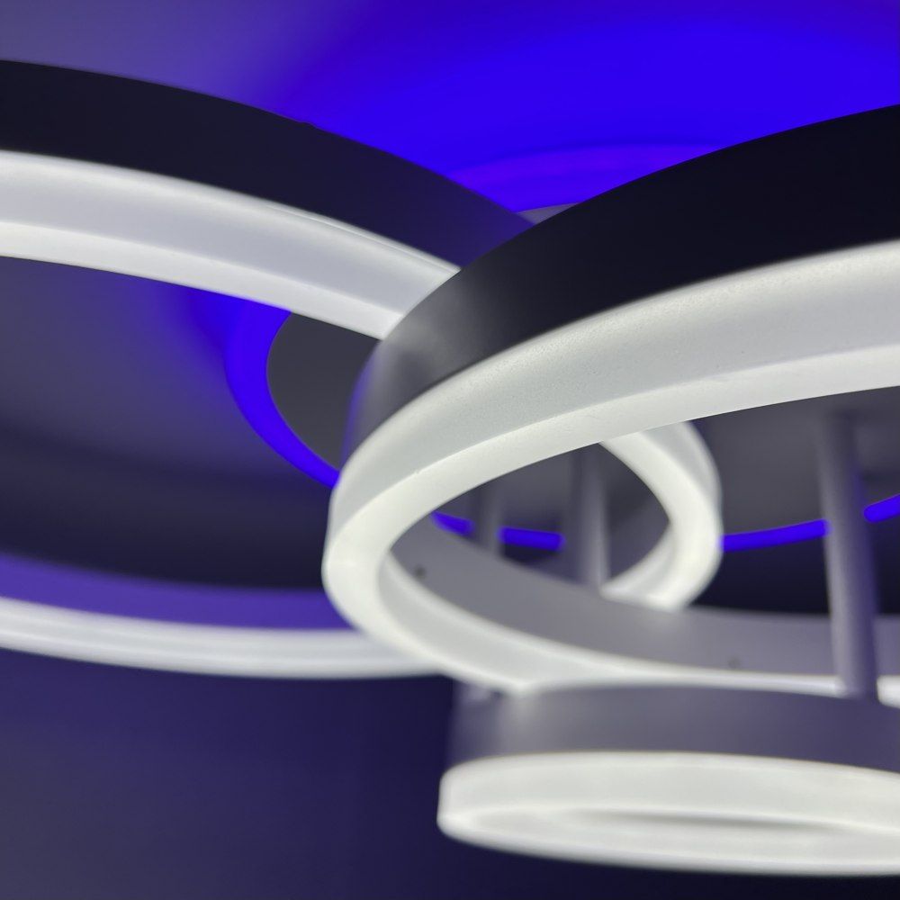 Стельова з пультом світлодіодна люстра GENNY ROUND RGB 80W 4R біла