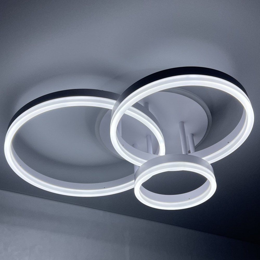 Стельова з пультом світлодіодна люстра GENNY ROUND RGB 80W 4R біла