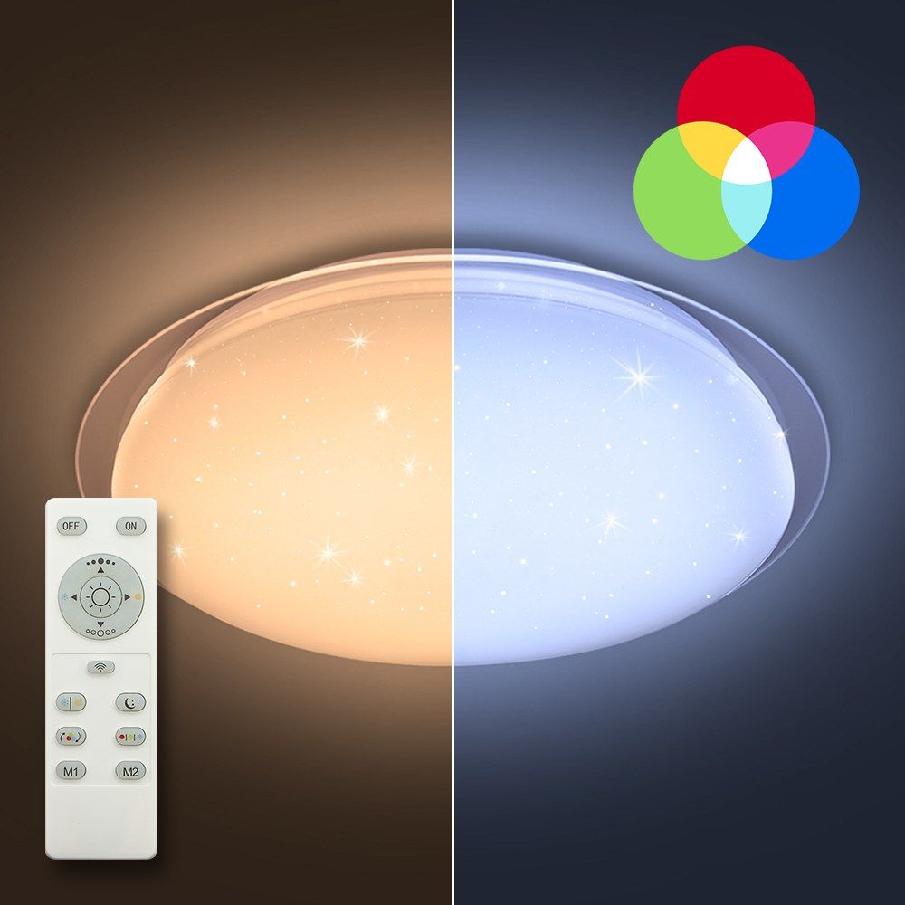 RGB смарт світильник з пультом SATURN 60W Ø 42 см