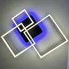 Стельова з пультом світлодіодна люстра GENNY SQUARE RGB 105W 4S чорна