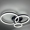 Стельова з пультом світлодіодна люстра GENNY ROUND RGB 80W 4R чорна