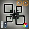 Люстра світлодіодна з пультом та додатком для телефону OVAL DOUBLE RGB 104+20W 5S чорна