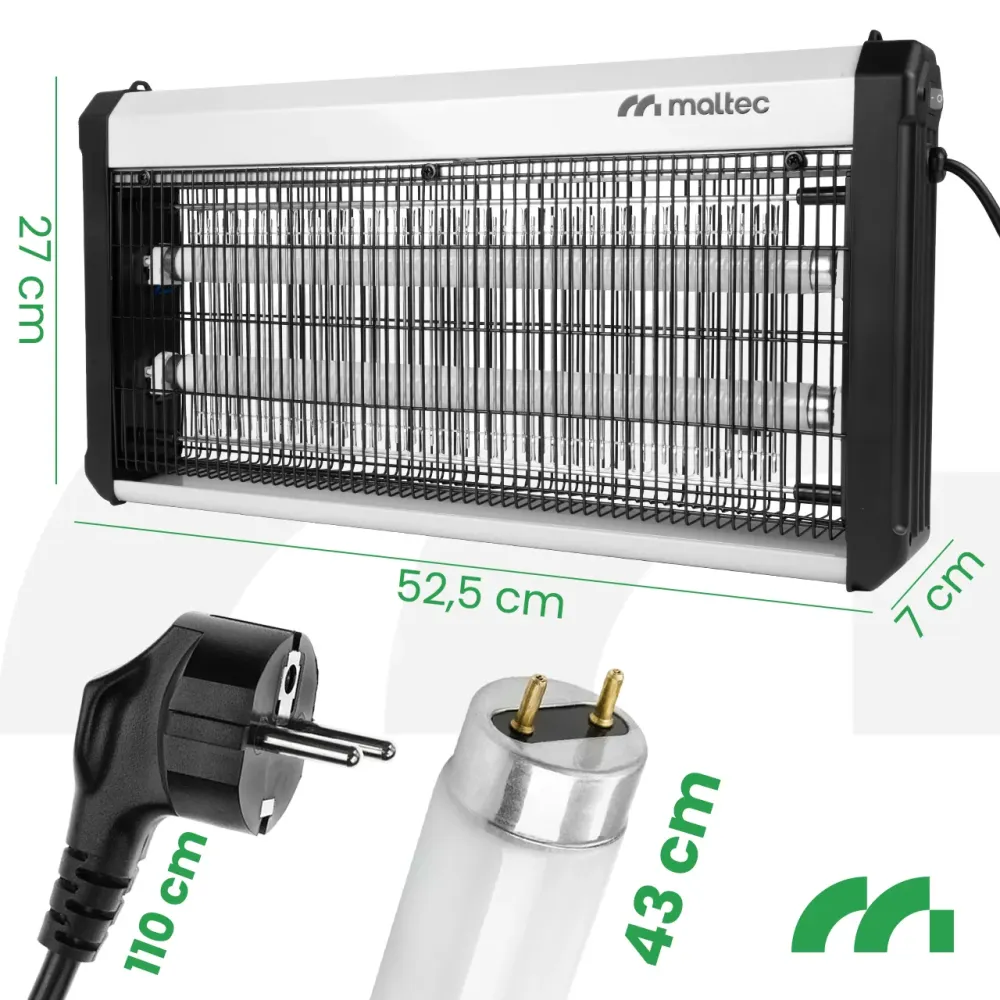 Знищувач комах - мухоловка до 100 м2 Maltec 30W Польща