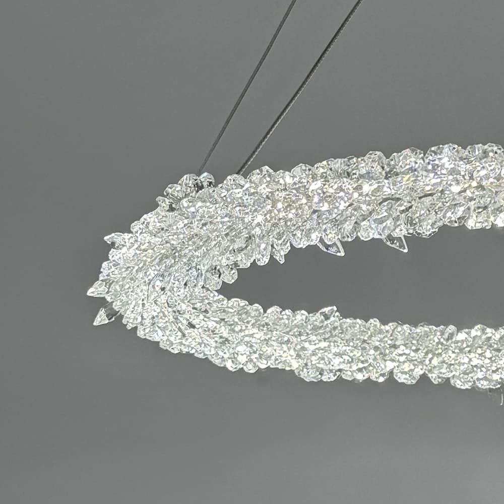 Неймовірна кришталева латунна підвісна люстра  43 см