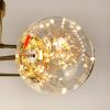 Стельова LED люстра на 6 плафонів із вбудованими світлодіодами в латунному корпусі K 26/6 AB