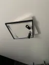 Люстра світлодіодна чорно-біла з пультом та 2 спотами GEOMETRIA 100W 2S