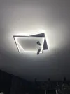 Люстра світлодіодна чорно-біла з пультом та 2 спотами GEOMETRIA 100W 2S