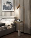 Торшер для підлоги з металевого каркаса в кольорі бронза LUPE TABLE LAMP з столом
