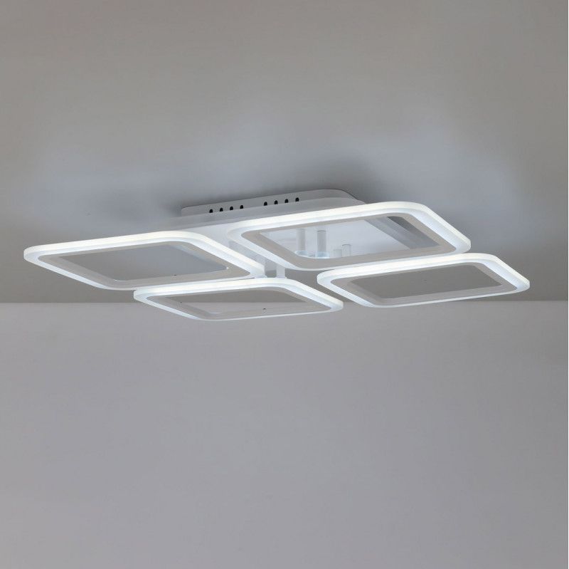 Люстра світлодіодна з пультом та додатком для телефону Room RGB 70W 4S біла