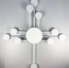 Стельовий LED світильник-супутник білого кольору на 10 ріжків