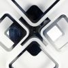 LED світильник із 3D підвісткою A 2720/2+2 чорний 64 w з дистанційним пультом